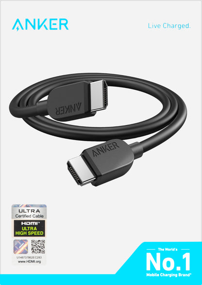Anker Video Kabel, HDMI - HDMI, 8K, 1.8m, Zwart A8742011