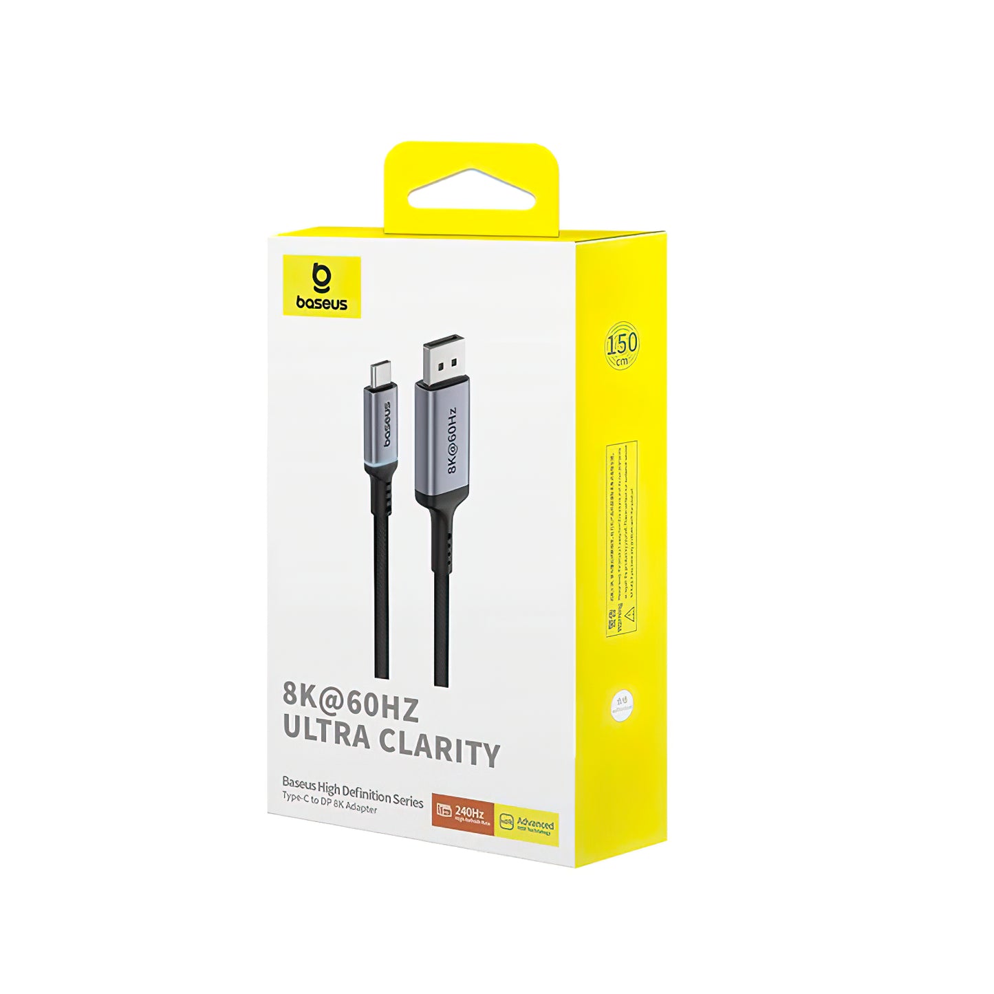 Audio- en videokabel USB-C - DisplayPort USB-C Baseus Ultra Clarity, 8K, 1,5m, Zwart B006337070D111-00 