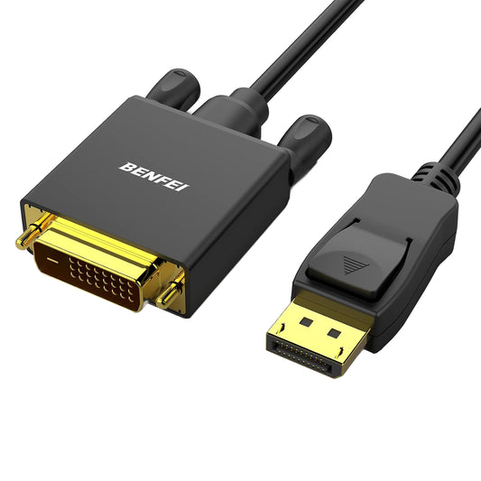 Câble Vidéo Benfei, DisplayPort - DVI, 1080P, 0,9 m, Noir
