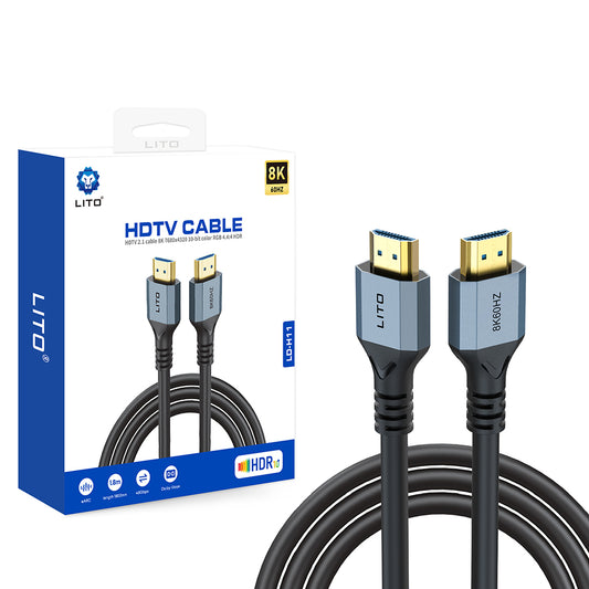 Lito HD119 Video Kabel, HDMI - HDMI, 8K, 1,8m, Zwart