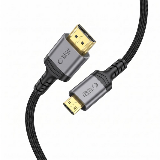 Tech-Protect Ultraboost 2 Video Kabel, miniHDMI - HDMI, 8K, 2m, Zwart