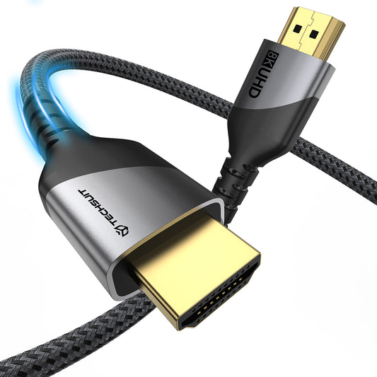 Techsuit NexusVision Pro CX3 videosnoer, HDMI - HDMI, 8K, 2m, Grijs