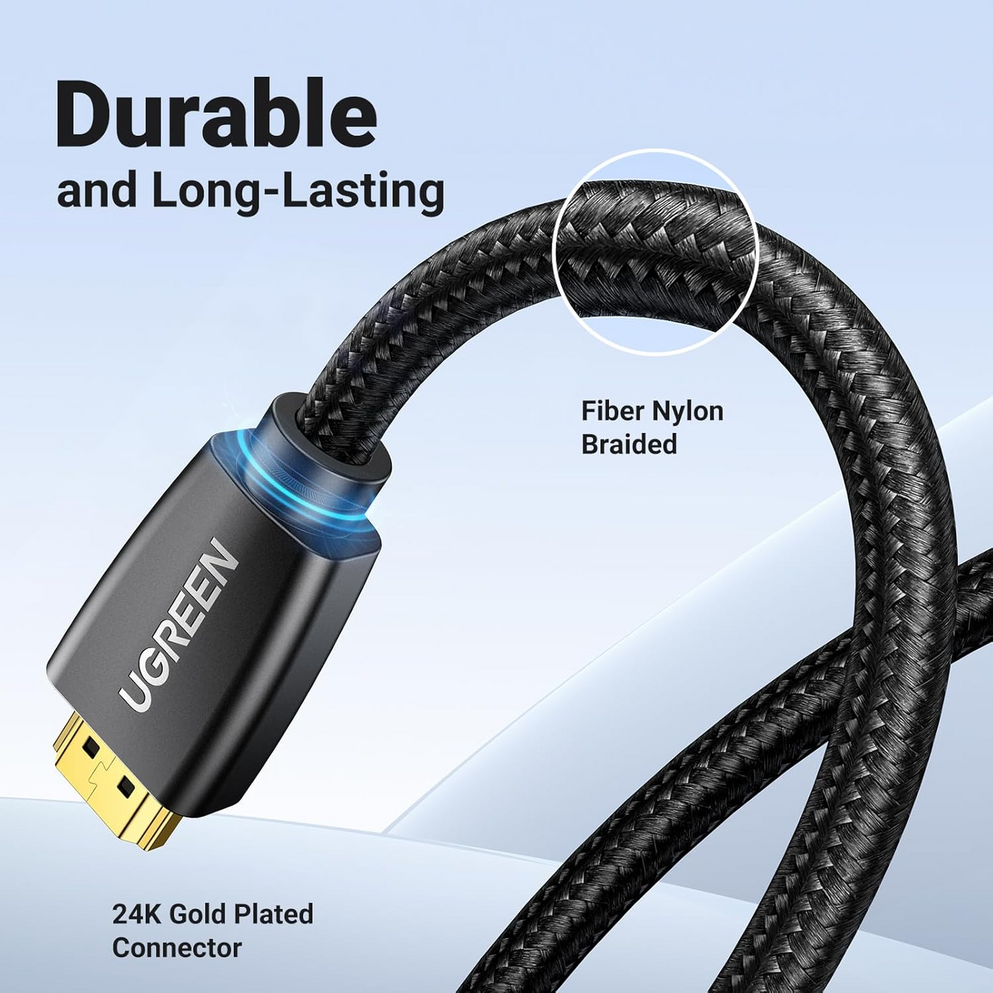 Câble Vidéo UGREEN HD118, HDMI - HDMI, 4K, 1.5m, Noir