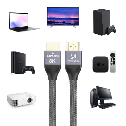 WZK Ultraboost Videokabel, HDMI - HDMI, 8K, 3m, Grijs WHDMI-30 WHDMI-30 