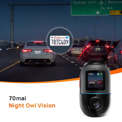 70mai Dash Cam Omni 360 X200, 1080P, 32Gb, Wi-Fi, GPS, AI, Voice Control, 1.2inch Display X200-32-BK