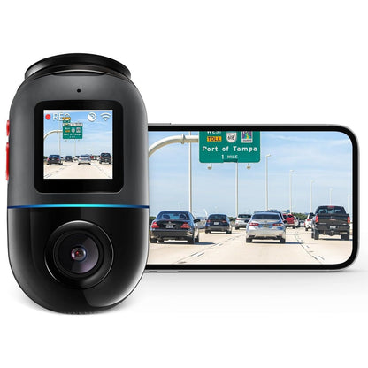 70mai Dash Cam Omni 360 X200, 1080P, 32Gb, Wi-Fi, GPS, AI, Voice Control, 1.2inch Display X200-32-BK