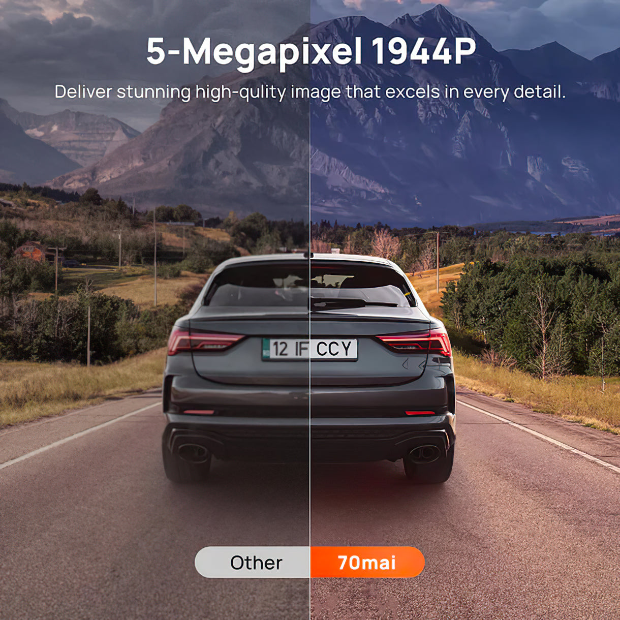 Caméra Auto 70mai Dash Cam A510, 3K, GPS, Wi-Fi, Affichage 2 pouces 2AOK9-A510