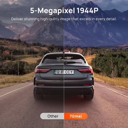 Caméra Auto 70mai Dash Cam A510, 3K, GPS, Wi-Fi, Affichage 2 pouces 2AOK9-A510