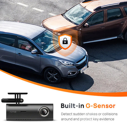 Caméra embarquée 70mai Dash Cam M300, 1296P, Wi-Fi, Golden Pink 