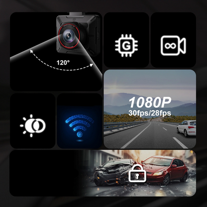 Akeeyo P1 Auto-Kamera, 1080P, Wi-Fi