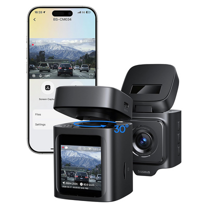 Caméra Auto Baseus PrimeTrip VD1, 3K, Wi-Fi, GPS, Écran 1,54 pouce, Reconditionnée C10669000123-00