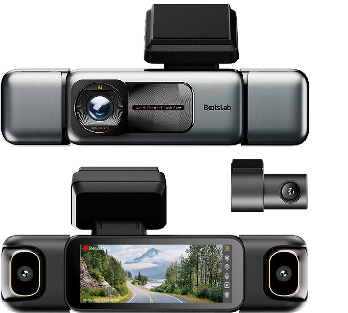 Botslab G980H 4CH Voor- en Achteruitrijcamera, 3K, Wi-Fi, GPS, 3,18 inch Display