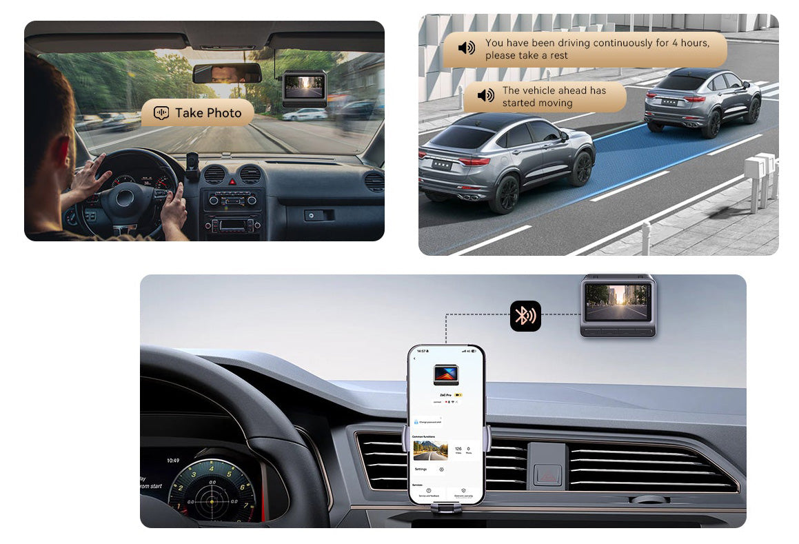 Caméra Auto Avant Arrière DDPAI Z60 Pro 4G, 4K, Wi-Fi, GPS, Écran 3 pouces