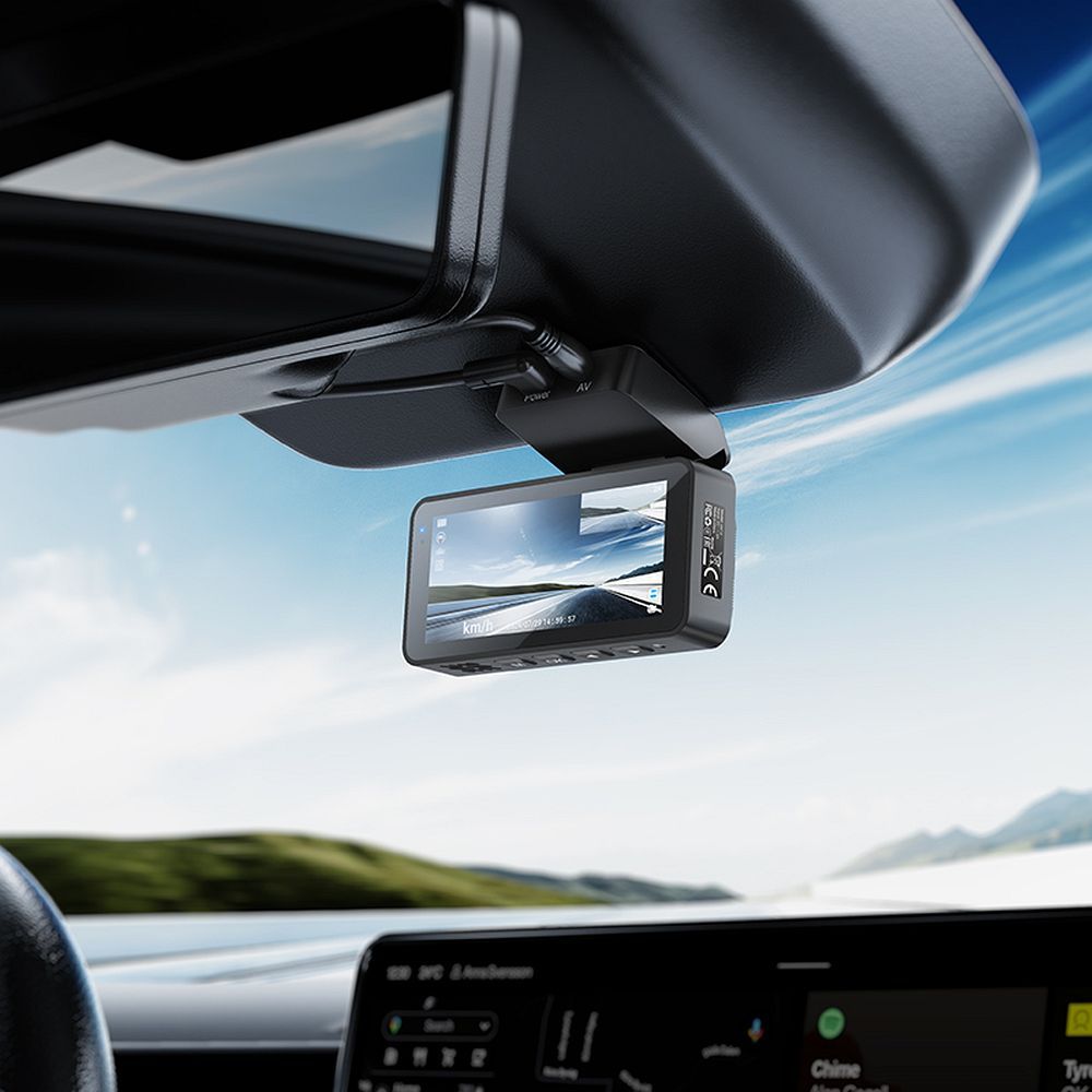 Front and Rear Car Camera HOCO DV12, 2K, Wi-Fi, GPS, 3.69inch Display