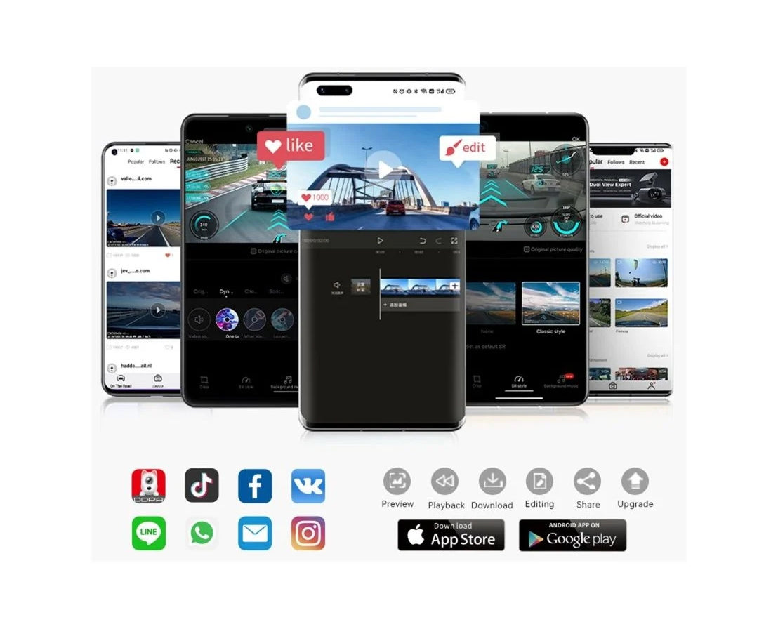 Voor- en achteruitrijcamera DDPAI mola N3 Pro 2026, 1600P, Wi-Fi