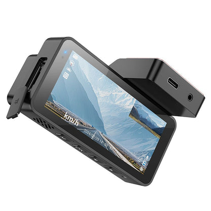 Front and Rear Car Camera HOCO DV12, 2K, Wi-Fi, GPS, 3.69inch Display