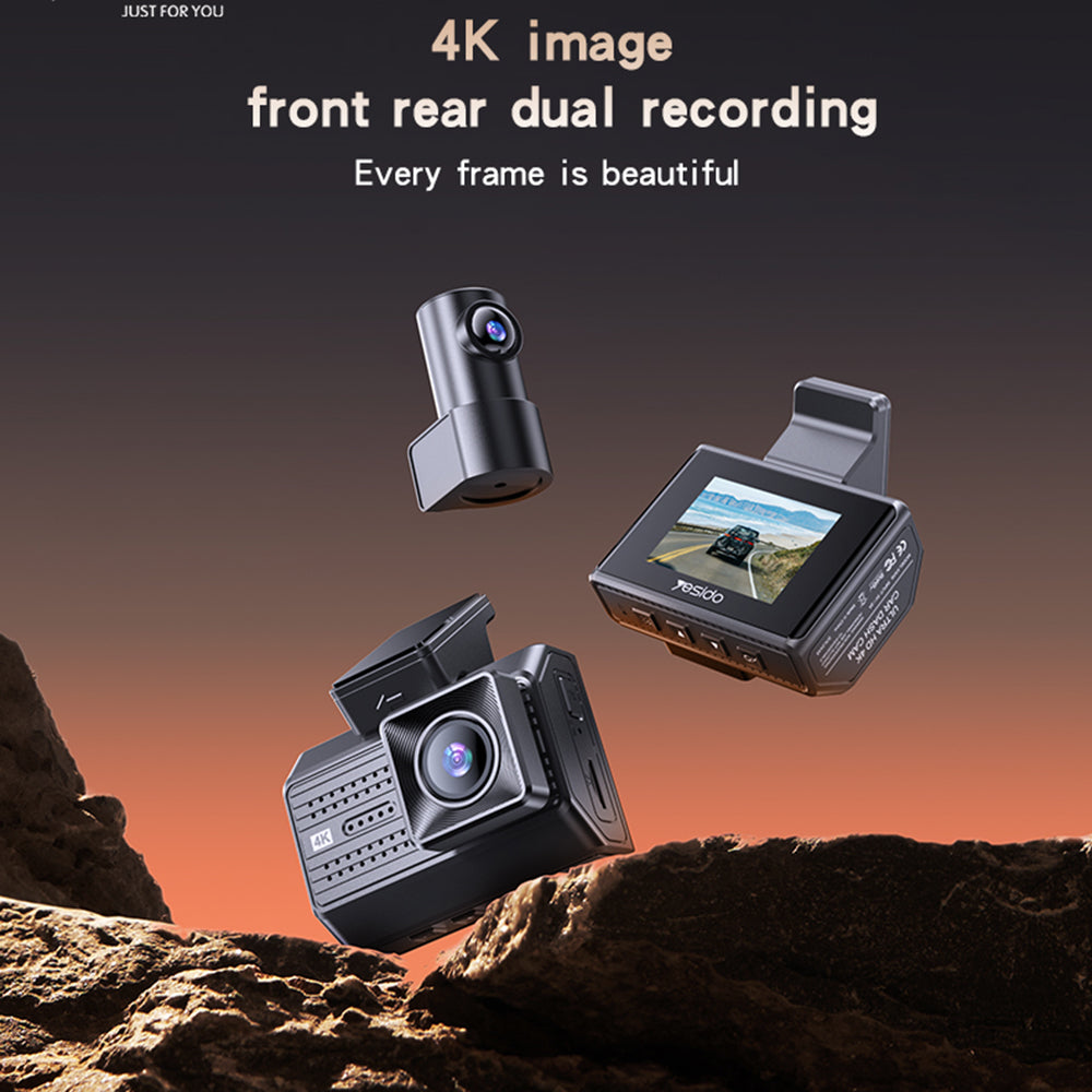 Auto Camera Voor Achter Yesido KM15, 4K, Wi-Fi, Display 2 inch