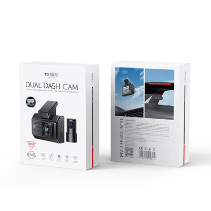 Auto Camera Voor Achter Yesido KM15, 4K, Wi-Fi, Display 2 inch