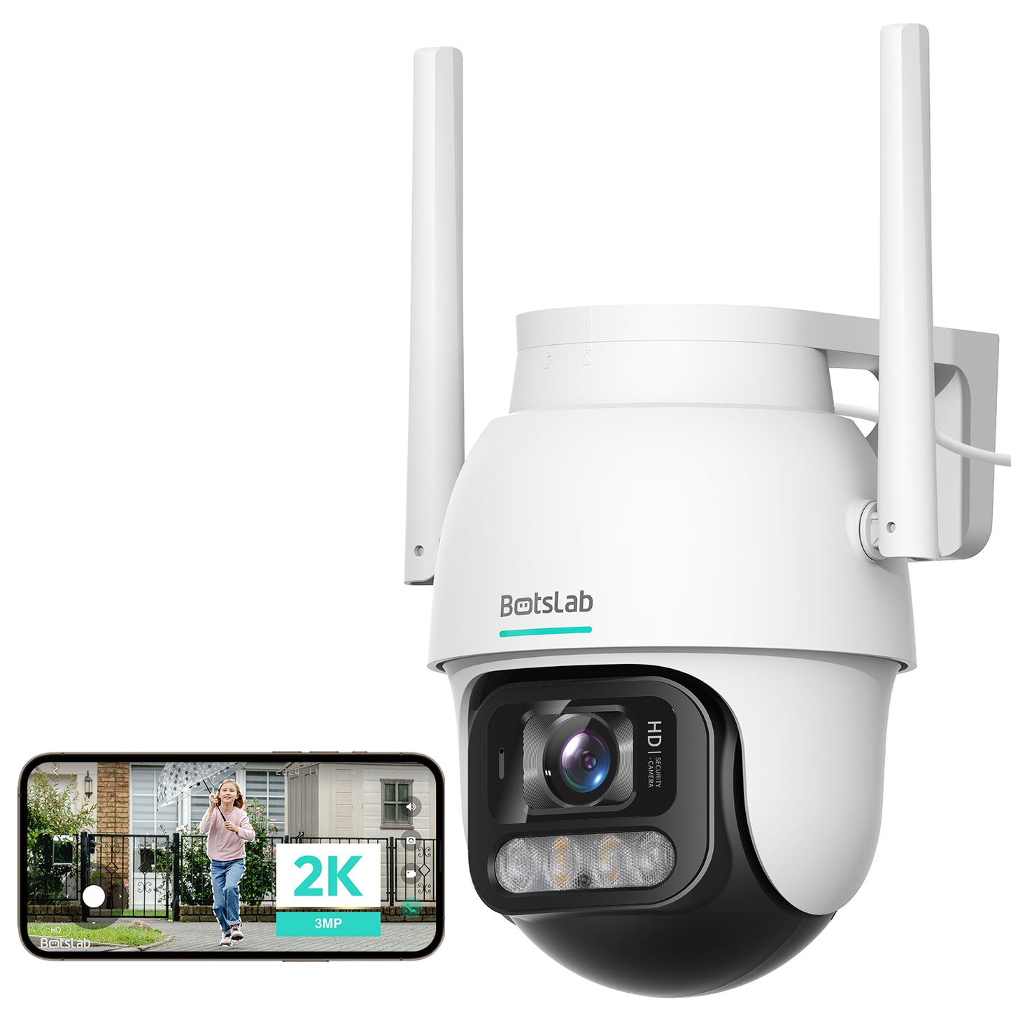 Caméra de surveillance Botslab W311, Wi-Fi, 2K, IP66, extérieur 