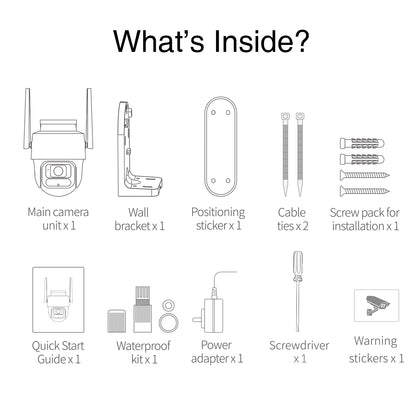 Caméra de surveillance Botslab W311, Wi-Fi, 2K, IP66, extérieur 