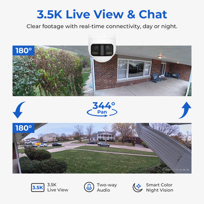 iMILAB EC6 Panorama Bewakingscamera, Wi-Fi, 3.5K, IP66, Buiten CMSXJ115A