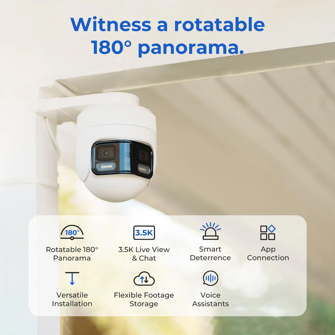 iMILAB EC6 Panorama Bewakingscamera, Wi-Fi, 3.5K, IP66, Buiten CMSXJ115A