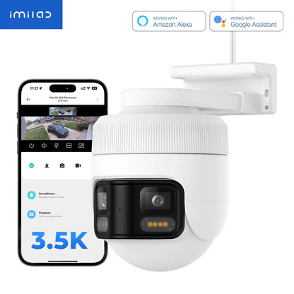 iMILAB EC6 Panorama Bewakingscamera, Wi-Fi, 3.5K, IP66, Buiten CMSXJ115A