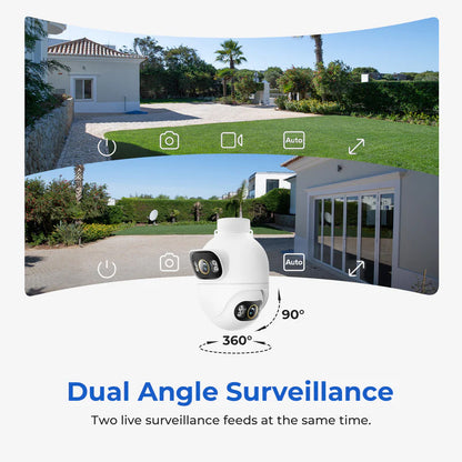 iMILAB EC6 Dual Bewakingscamera, Wi-Fi, 3K, IP66, Buiten CMSXJ68A