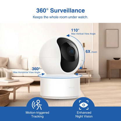 Caméra de surveillance iMILAB C21 MI, Wi-Fi, 2.5K, intérieur 