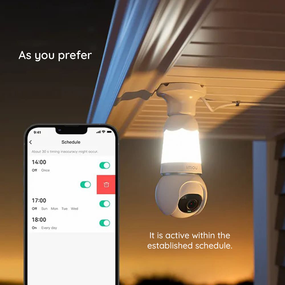 Imou Bulb Bewakingscamera, Wi-Fi, 2K, Binnen IPC-S6DP-5M0WEB-E27