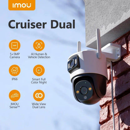 Imou Cruiser Dual Bewakingscamera, Wi-Fi, 2.8K + 2K, IP66, Buiten IPC-S7XP-8M0WED-0360B