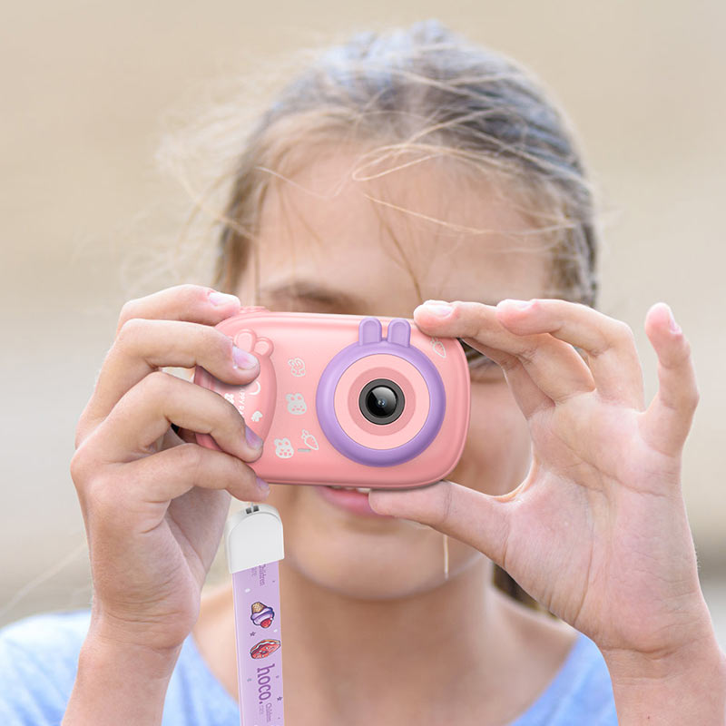 Digitale Camera HOCO DV205 Kids, 720P, 1MP, Roze