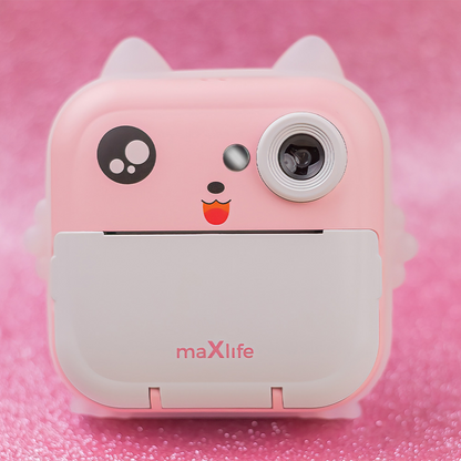 Digitale camera met afdrukfunctie MaXlife MXPC-100 Kids, Roze