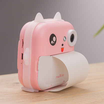 Digitale camera met afdrukfunctie MaXlife MXPC-100 Kids, Roze