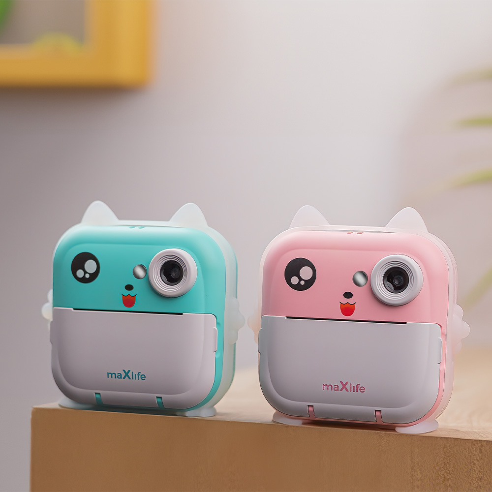 Digitale camera met afdrukfunctie MaXlife MXPC-100 Kids, Roze