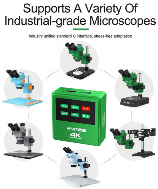 Caméra Microscope avec Contrôle Tactile Relife M-17, 4K