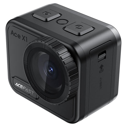 Caméra Sport Acefast X1, 4K, Wi-Fi, Noire