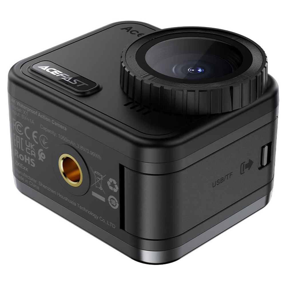 Caméra Sport Acefast X1, 4K, Wi-Fi, Noire