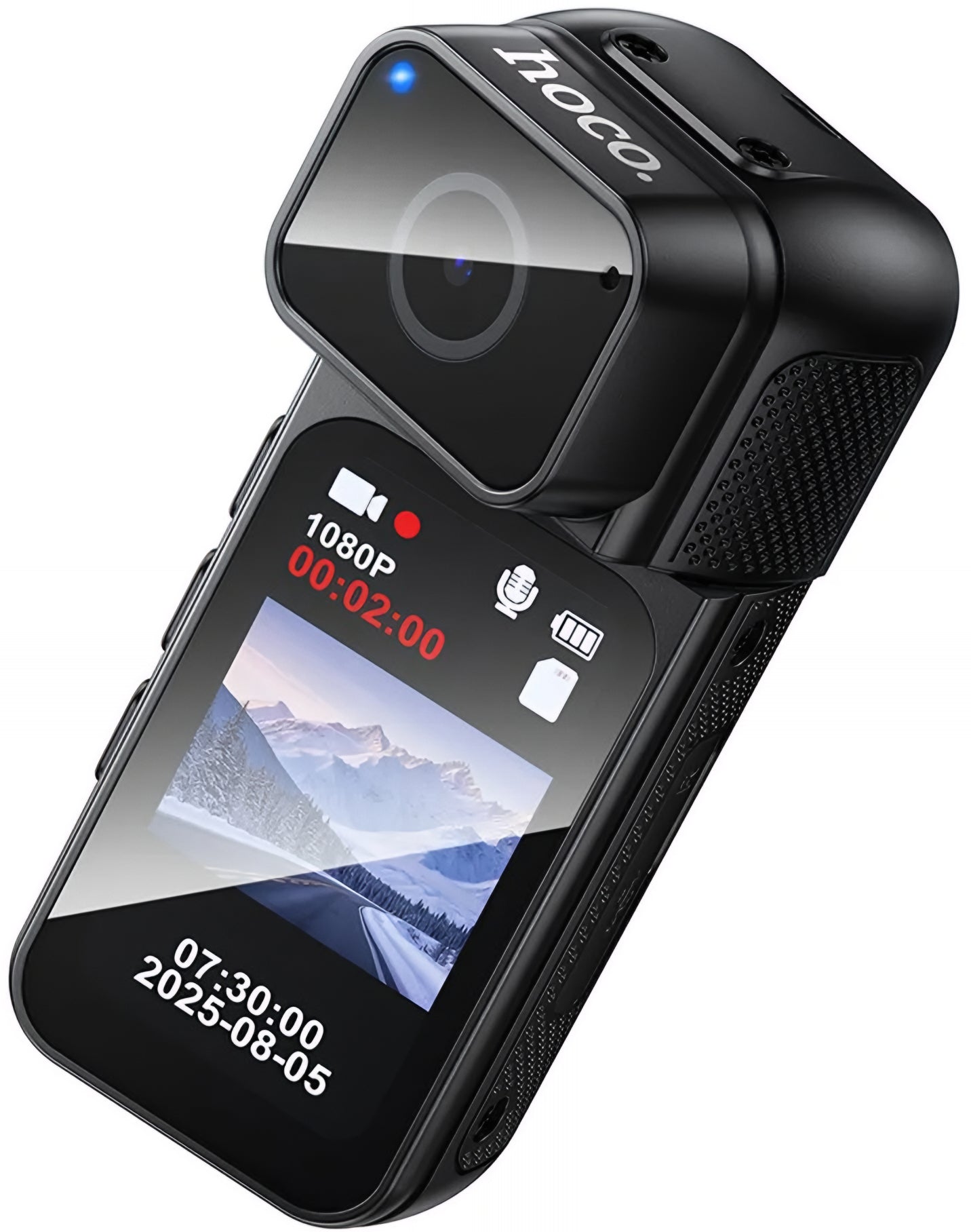 HOCO DV105 Sports Camera, 2.7K, 1.47inch Display, Black