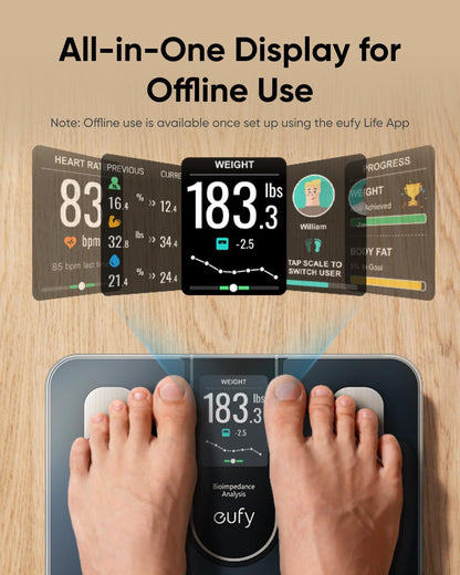 Digitalwaage Eufy Smart Scale C20, Schwarz T9130011
