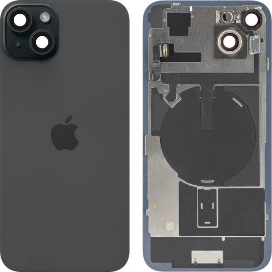 Apple iPhone 15 Plus batterijdeksel, zwart, verwisselbaar 