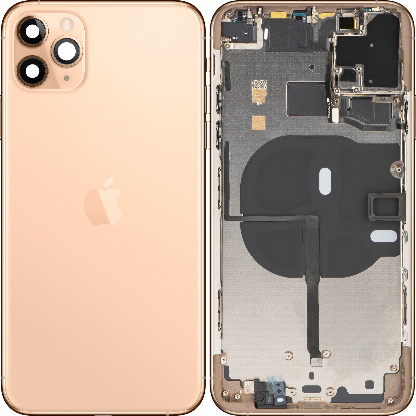 Apple iPhone 11 Pro Max Batterijdeksel, Met Half Hoesje, Goud, Verwisselbaar 