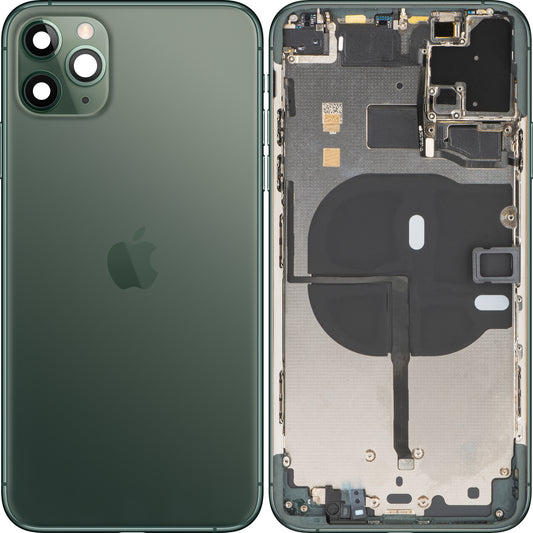 Apple iPhone 11 Pro Max Batterijdeksel, Met Half Hoesje, Middernacht Groen, Swap 