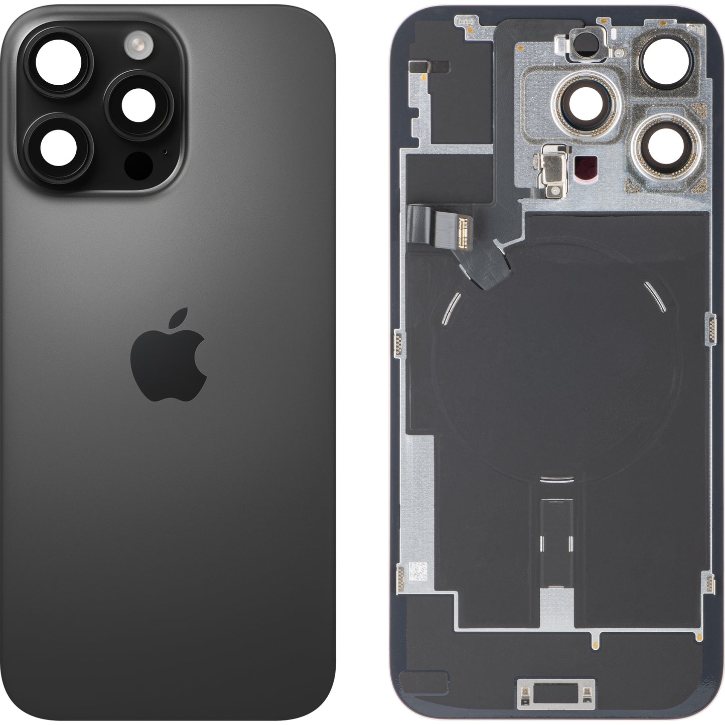 Couvercle de Batterie Apple iPhone 16 Pro Max, Noir (Titane Noir), Échange