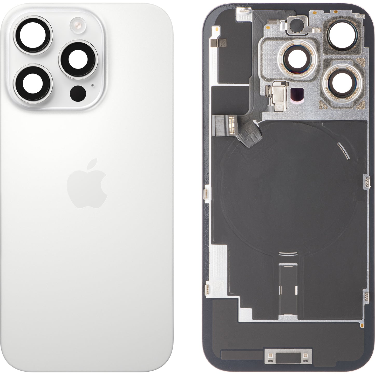 Akkuabdeckung Apple iPhone 16 Pro, Weiß (White Titanium), Swap