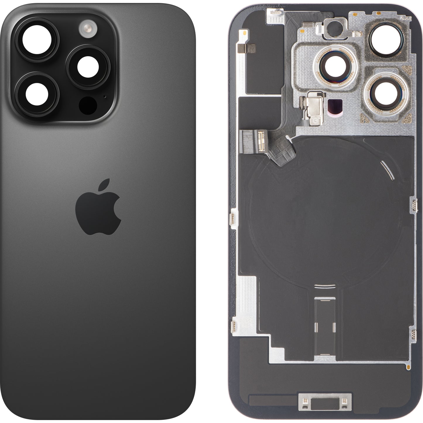 Batterijdeksel Apple iPhone 16 Pro, Zwart (Black Titanium), Swap