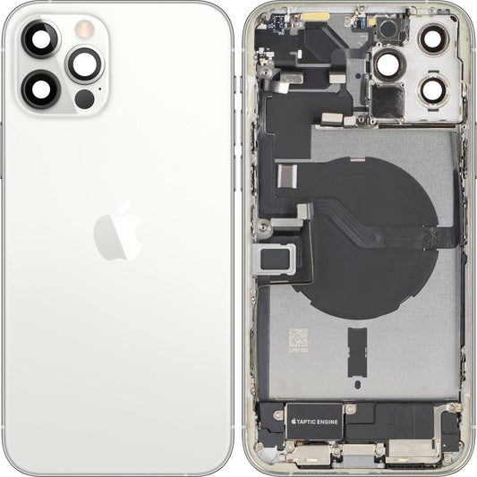 Batterijdeksel Apple iPhone 12 Pro Max, Met Middenbehuizing, Volledige Onderdelen, Zilver, Swap