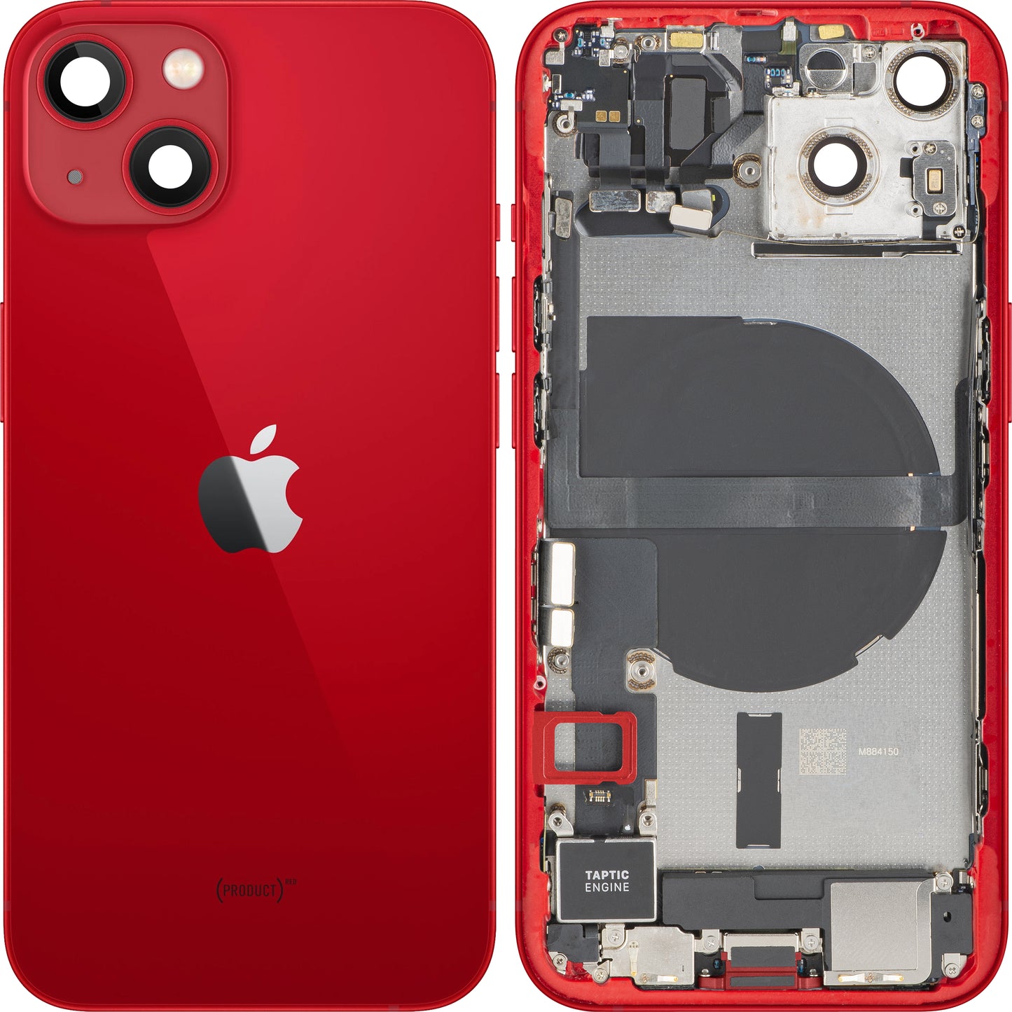 Apple iPhone 13 Akkudeckel, mit Mittelgehäuse, Vollständige Teile, Rot, Swap