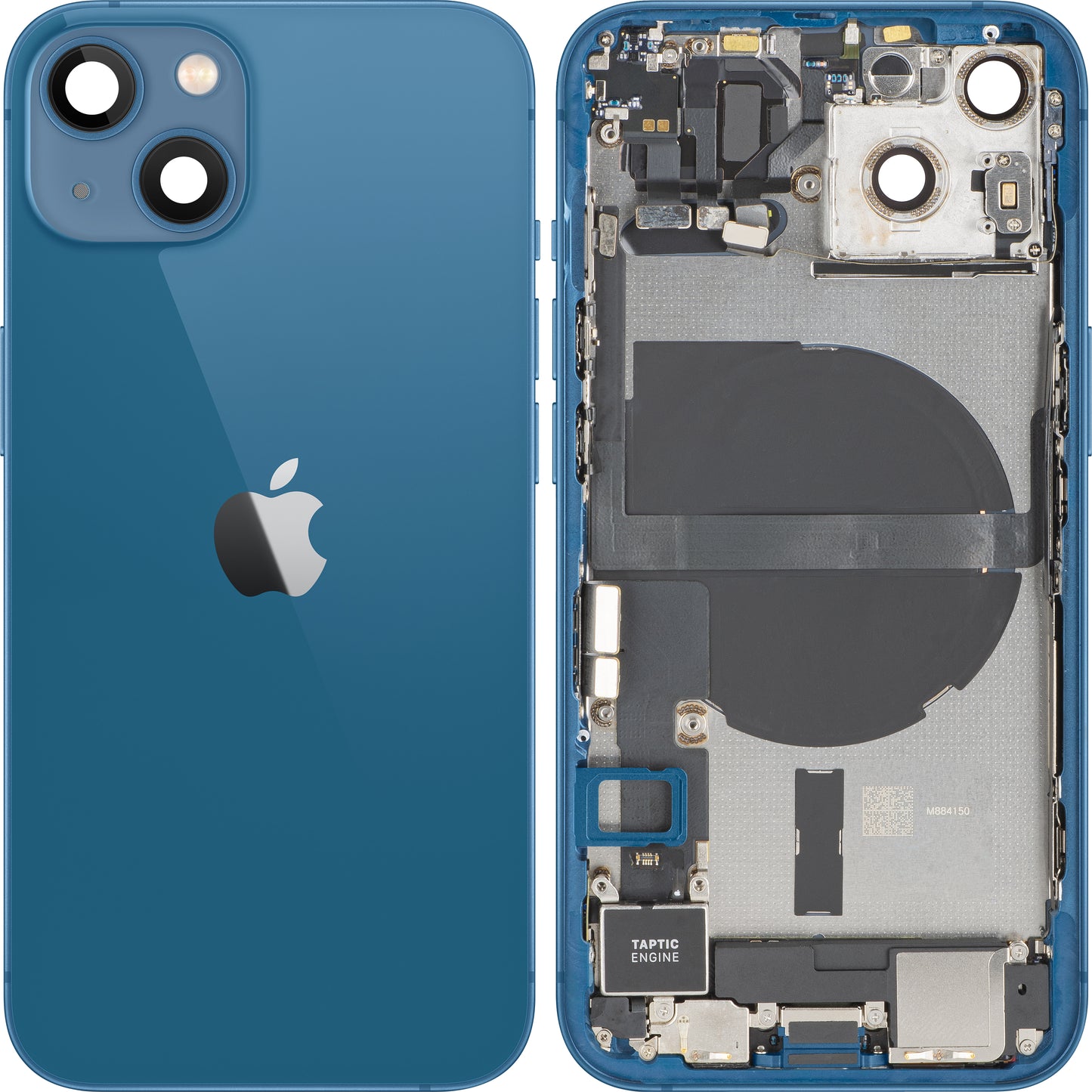 Batterijdeksel Apple iPhone 13, Met Middenbehuizing, Volledige Onderdelen, Blauw, Swap