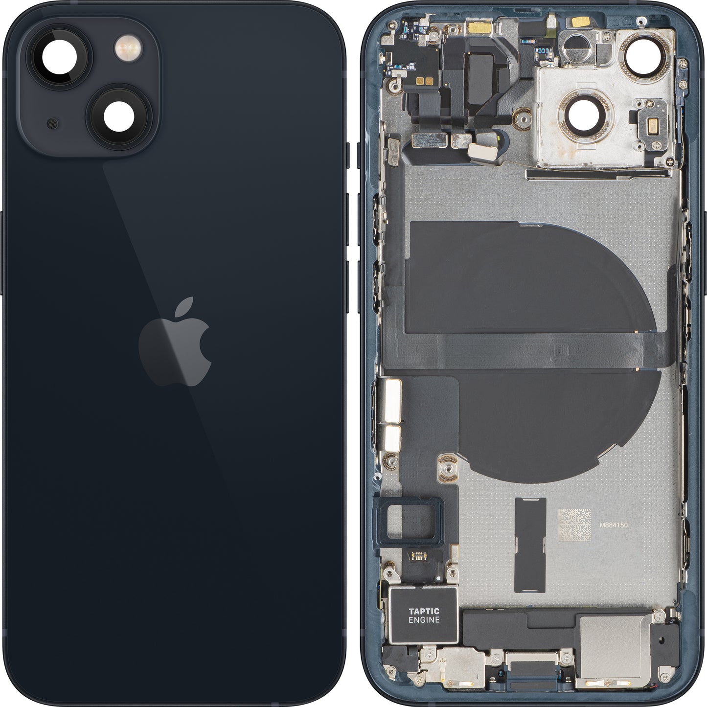 Apple iPhone 13 Batterijklep, Met Middenbehuizing, Complete Onderdelen, Zwart (Midnight), Swap